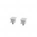 Glazed screen brackets for single Adapt and Fuze desks or runs of single desks (pair) - white AGSBK-WH