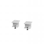 Glazed screen brackets for single Adapt and Fuze desks or runs of single desks (pair) - white AGSBK-WH