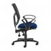 Altino mesh back PCB operator chair with fixed arms - blue AH11-000-BLU