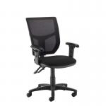 Altino mesh back PCB operator chair with adjustable arms - black AH12-000-BLK
