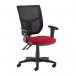 Altino 2 lever high mesh back operators chair with adjustable arms - Belize Red