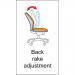 Altino mesh back asynchro operator chair with seat depth adjustment and fixed arms - black AH21-0S0-BLK