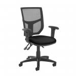 Altino mesh back asynchro operator chair with seat depth adjustment and adjustable arms - black AH22-0S0-BLK