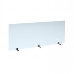 Free standing acrylic 700mm high screen with black metal feet 1800mm wide AHFS1800-K