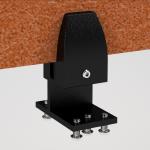 PET Double desk screen clamp bracket - Black AHSB-FB-K