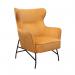 Alpha high back lounge chair with black metal frame - mustard ALP01-MU