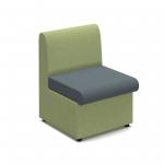 Alto modular reception seating with no arms - elapse grey seat with endurance green back ALT50001-EG-EN