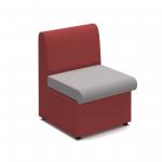 Alto modular reception seating with no arms - forecast grey seat with extent red back ALT50001-FG-ER