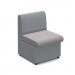 Alto modular reception seating with no arms - forecast grey seat with late grey back