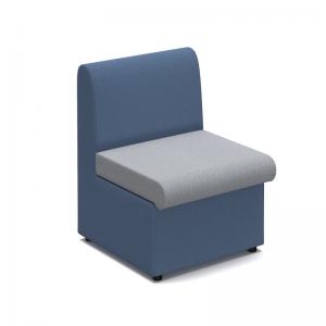 Alto modular reception seating with no arms - late grey seat with
