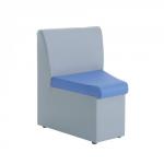 Alto modular reception seating concave with no arms - blue