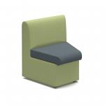 Alto modular reception seating concave with no arms - elapse grey seat with endurance green back ALT50002-EG-EN