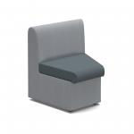 Alto modular reception seating concave with no arms - elapse grey seat with late grey back ALT50002-EG-LG
