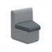 Alto modular reception seating concave with no arms - elapse grey seat with late grey back