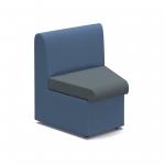Alto modular reception seating concave with no arms - elapse grey seat with range blue back ALT50002-EG-RB