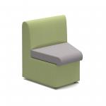 Alto modular reception seating concave with no arms - forecast grey seat with endurance green back ALT50002-FG-EN