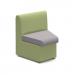 Alto modular reception seating concave with no arms - forecast grey seat with endurance green back
