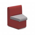 Alto modular reception seating concave with no arms - forecast grey seat with extent red back ALT50002-FG-ER