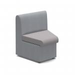 Alto modular reception seating concave with no arms - forecast grey seat with late grey back ALT50002-FG-LG