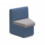 Alto modular reception seating concave with no arms - forecast grey seat with range blue back ALT50002-FG-RB