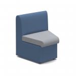 Alto modular reception seating concave with no arms - late grey seat with range blue back ALT50002-LG-RB