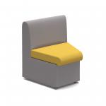 Alto modular reception seating concave with no arms - lifetime yellow seat with forecast grey back ALT50002-LY-FG