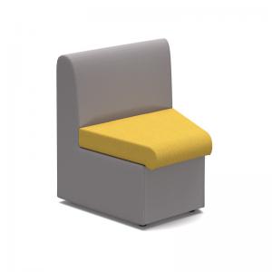 Alto modular reception seating concave with no arms - lifetime yellow