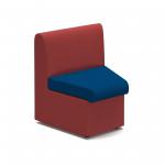 Alto modular reception seating concave with no arms - maturity blue seat with extent red back ALT50002-MB-ER