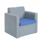 Alto modular reception seating armchair - blue