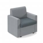 Alto modular reception seating with arms - elapse grey seat and arms with late grey back ALT50004-EG-LG