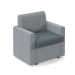 Alto modular reception seating with arms - elapse grey seat and arms with late grey back