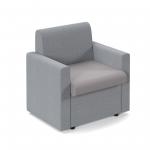 Alto modular reception seating with arms - forecast grey seat and arms with late grey back ALT50004-FG-LG