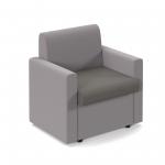 Alto modular reception seating with arms - present grey seat and arms with forecast grey back ALT50004-PG-FG