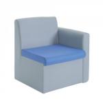 Alto modular reception seating with left hand arm - blue ALT50005-B