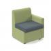 Alto modular reception seating with left hand arm - elapse grey seat and arm with endurance green back