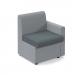 Alto modular reception seating with left hand arm - elapse grey seat and arm with late grey back