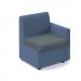 Alto modular reception seating with left hand arm - elapse grey seat and arm with range blue back