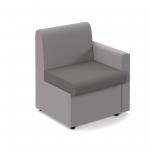 Alto modular reception seating with left hand arm - present grey seat and arm with forecast grey back ALT50005-PG-FG
