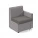 Alto modular reception seating with left hand arm - present grey seat and arm with forecast grey back