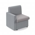 Alto modular reception seating with right hand arm - forecast grey seat and arm with late grey back ALT50006-FG-LG