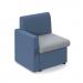 Alto modular reception seating with right hand arm - late grey seat and arm with range blue back