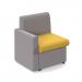 Alto modular reception seating with right hand arm - lifetime yellow seat and arm with forecast grey back