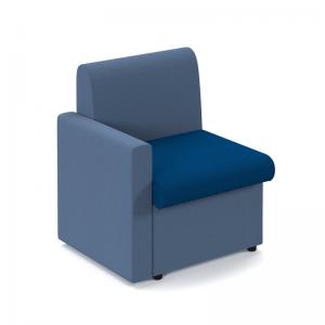 Alto modular reception seating with right hand arm - maturity blue