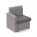 Alto modular reception seating with right hand arm - present grey seat and arm with forecast grey back