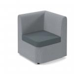 Alto modular reception seating corner unit - elapse grey seat with late grey back ALT50007-EG-LG