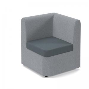 Alto modular reception seating corner unit - elapse grey seat with