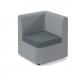 Alto modular reception seating corner unit - elapse grey seat with late grey back