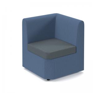 Alto modular reception seating corner unit - elapse grey seat with