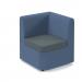 Alto modular reception seating corner unit - elapse grey seat with range blue back