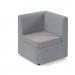 Alto modular reception seating corner unit - forecast grey seat with late grey back